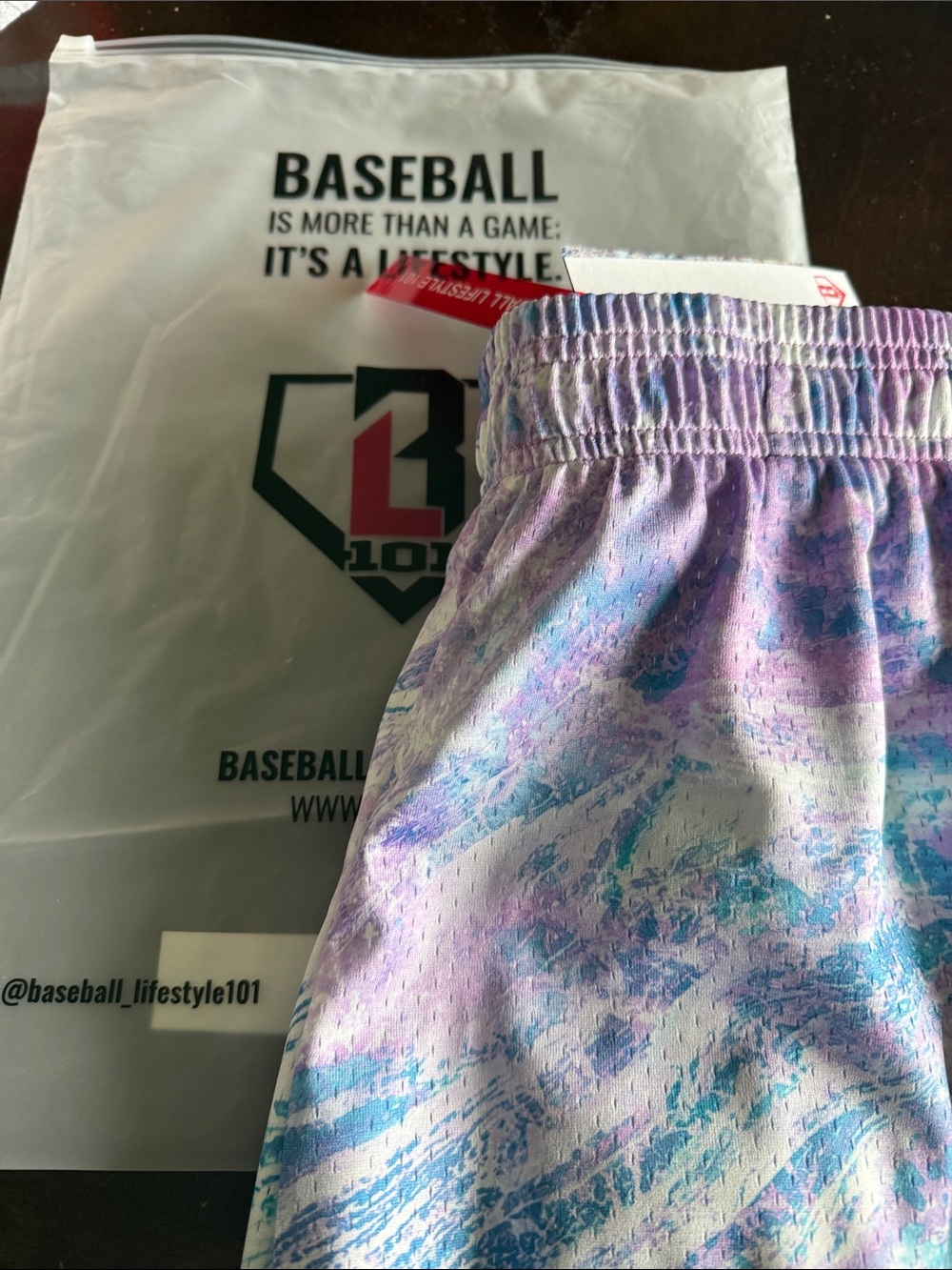 Kids Elastic-Waist Purple & Blue Sport Shorts